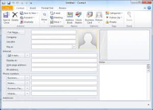 outlook contacts