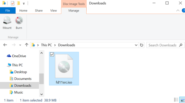 mount disk image file