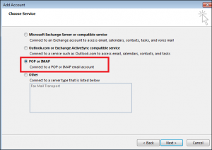 choose pop or imap