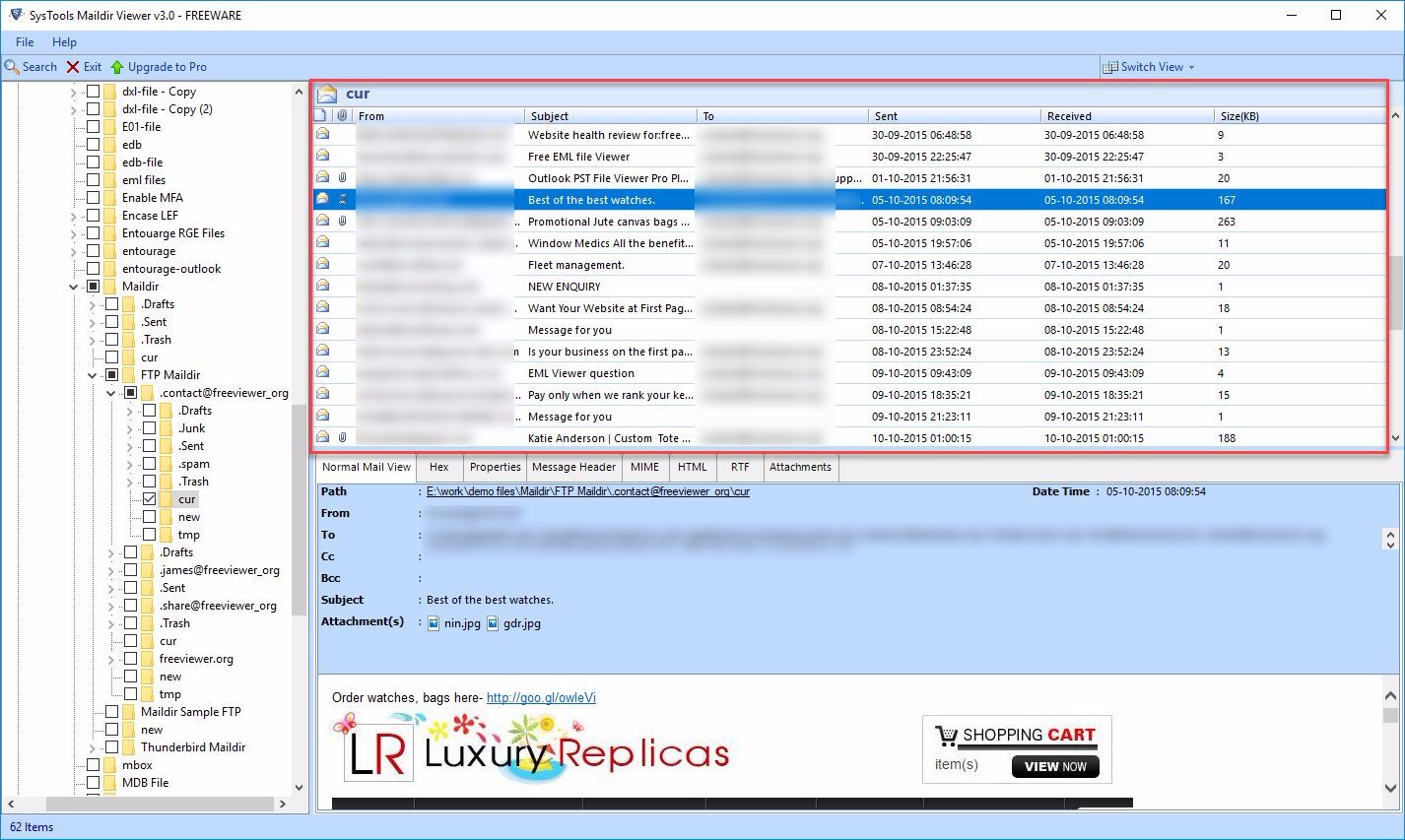 Windows 8 Maildir Viewer full