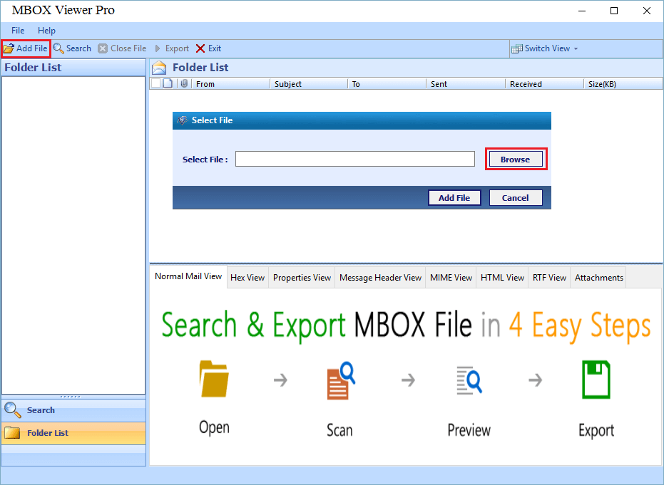 Convert MBOX Email to PDF screenshot