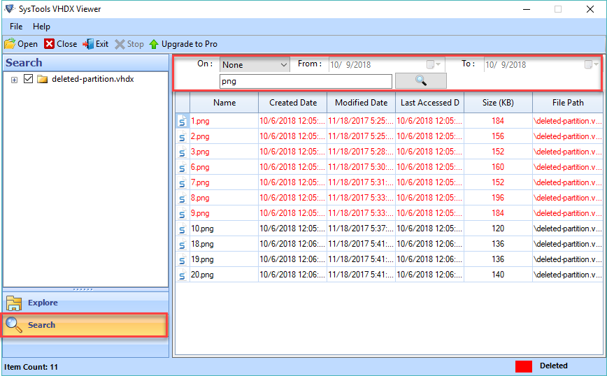 Freeware VHD Viewer screenshot